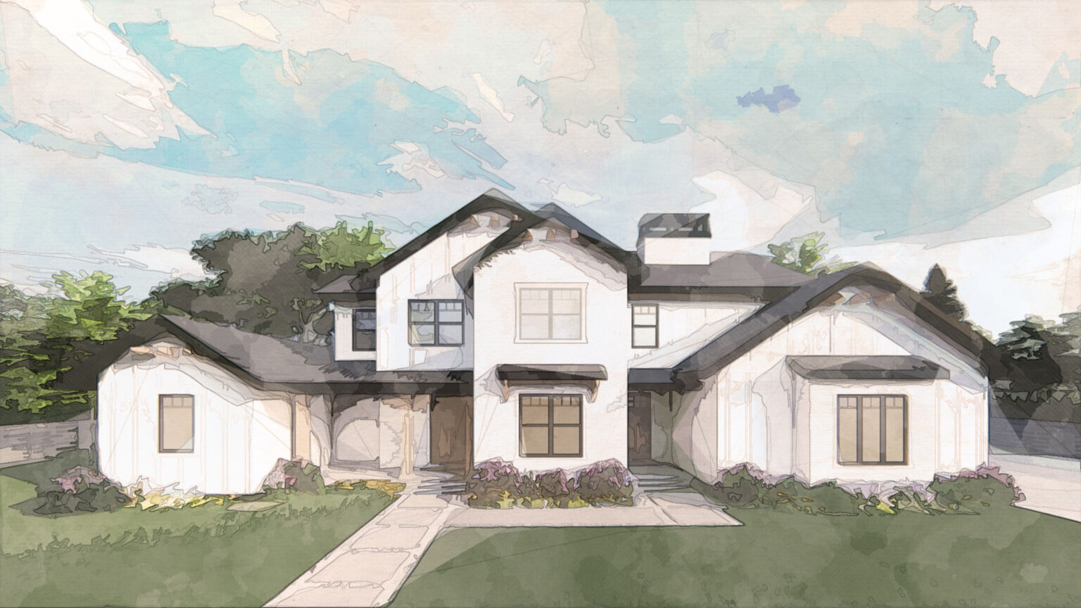 Camille Modern Farmhouse Elevation - PAINT